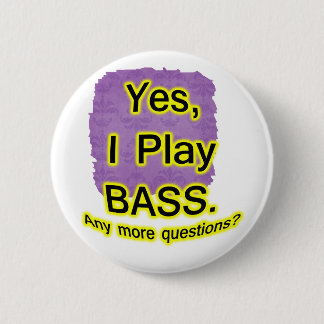 Ja, ich spiele Bass Black Text Gelb Glow Button
