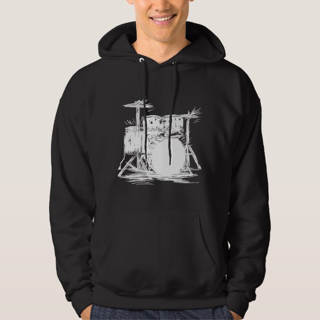 Ja, ich spiele die Trommeln Hoodie (Vorderseite)