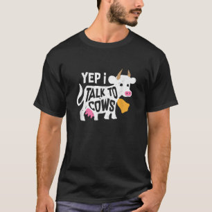 Ja, ich spreche mit Kuh Funny Cow Tier Niedliche K T-Shirt