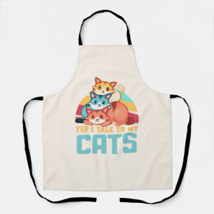 Ja, ich spreche mit meinem Cats-Adorable Trio Cat  Schürze