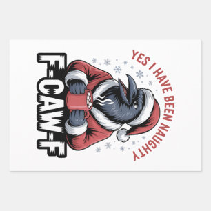Ja, ich war unartig F-Caw-F Lustige Weihnachten  Geschenkpapier Set