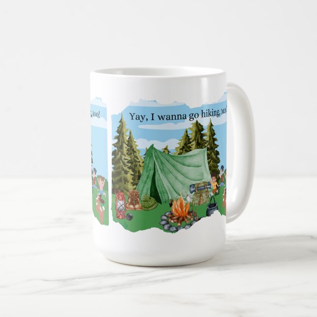 Ja, ich will auch wandern! kaffeetasse (VorderseiteRechts)