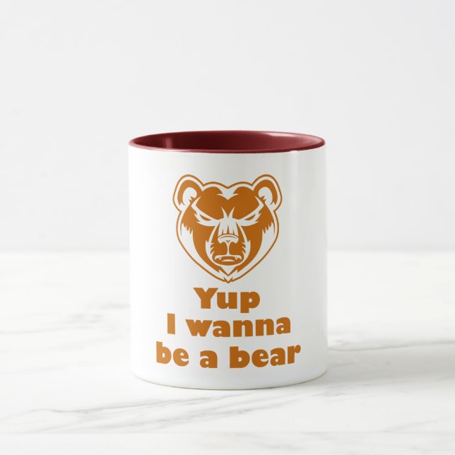 Ja, ich will ein Bär sein Tasse (Zentrum)