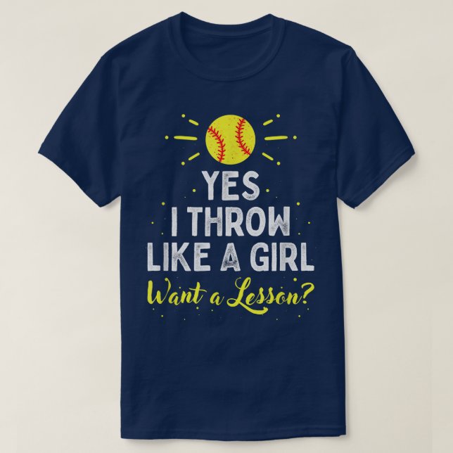 Ja, ich wirke wie ein Cooles Girl Pitchers Funny S T-Shirt (Design vorne)