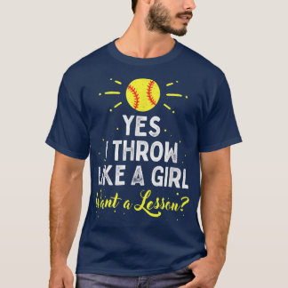 Ja, ich wirke wie ein Cooles Girl Pitchers Funny S T-Shirt