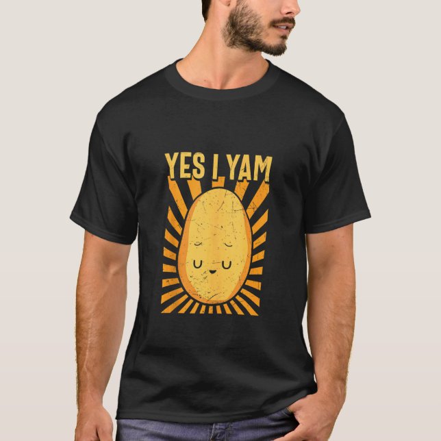 Ja, ich Yam Funny Erntedank Halloween Matching Co T-Shirt (Vorderseite)