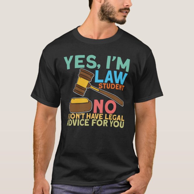 Ja Im Jurastudium für Anwälte und Jura St. T-Shirt (Vorderseite)