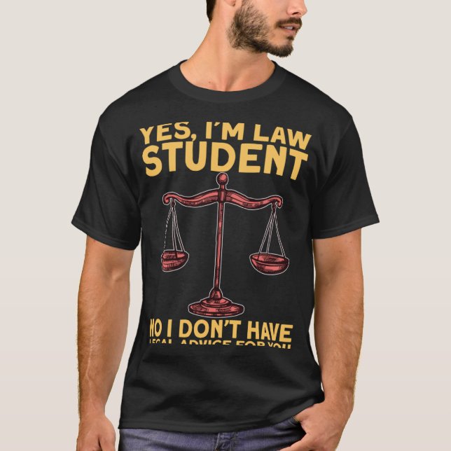 Ja Im Jurastudium für Anwälte und Jura St. T-Shirt (Vorderseite)