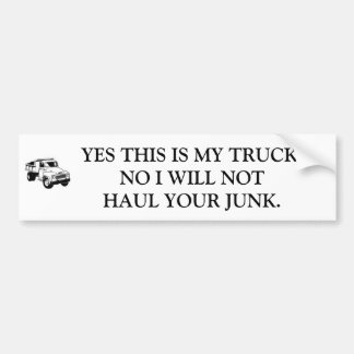 JA IST DIESES MEIN TRUCK.NO, DAS ICH NICHT… AUTOAUFKLEBER