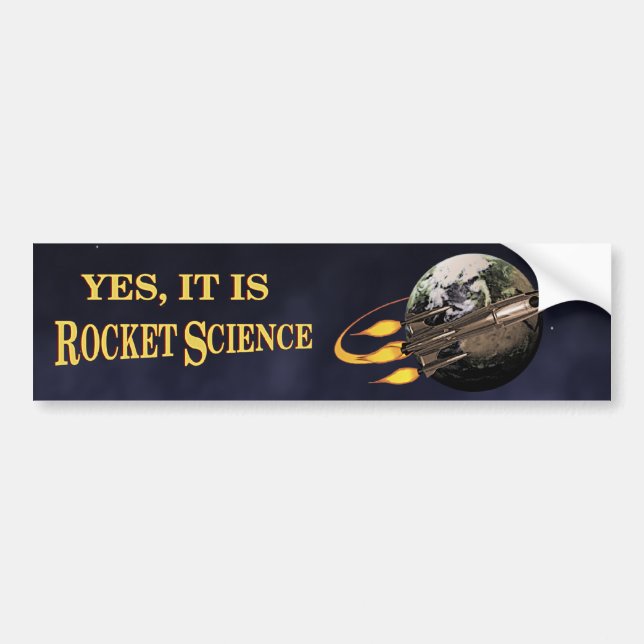 Ja ist es Rocket-Wissenschafts-Autoaufkleber Autoaufkleber (Vorne)