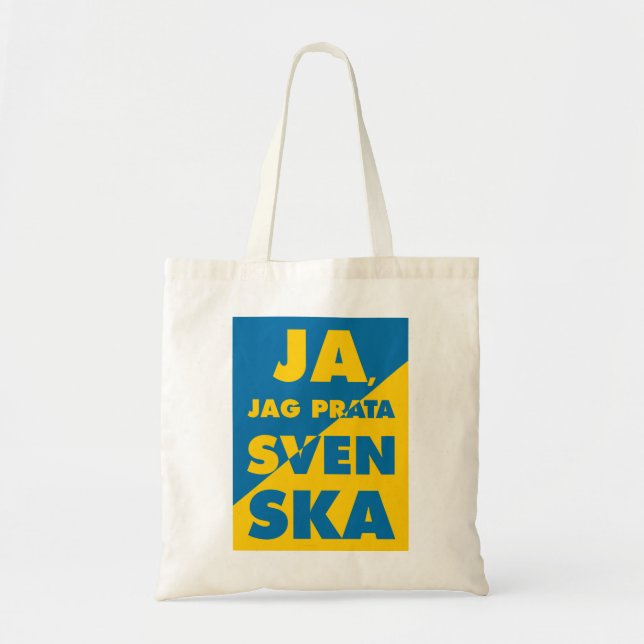 Ja, Jag Prata Svenska, ja, ich spreche Schwedisch Tragetasche (Vorne)