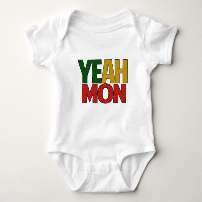 Ja jamaikanische Ferien Montages Baby Strampler (Vorderseite)