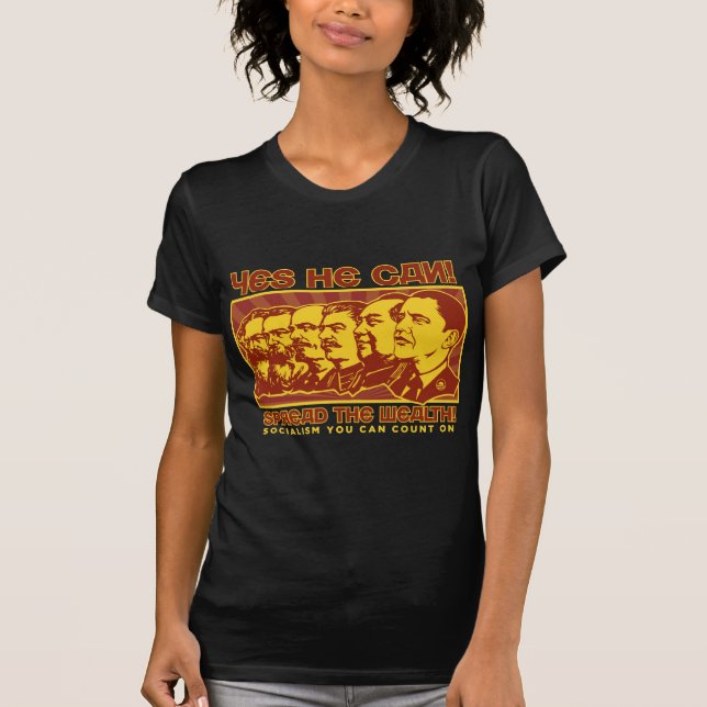 Ja kann er! Kamerad Obama Spoof T-Shirt (Vorderseite)