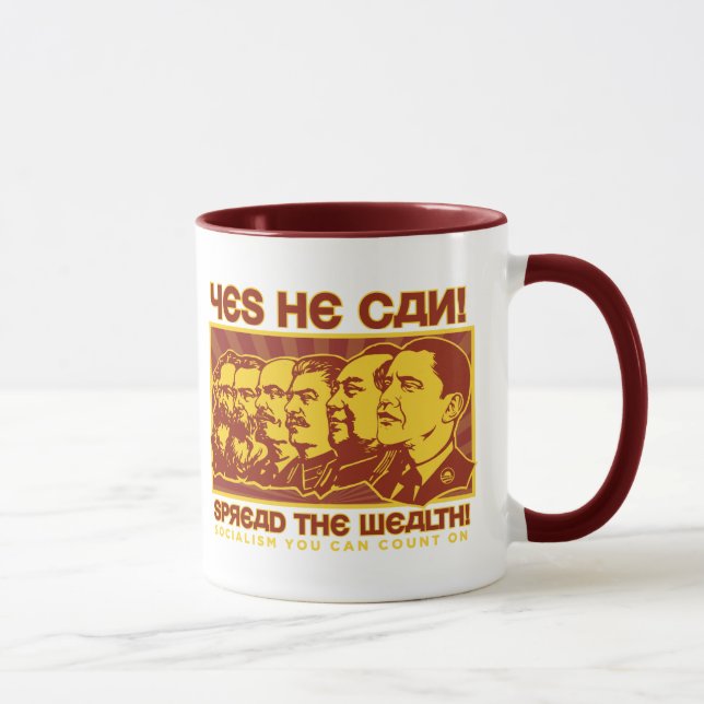 Ja kann er! Kamerad Obama Spoof Tasse (Rechts)