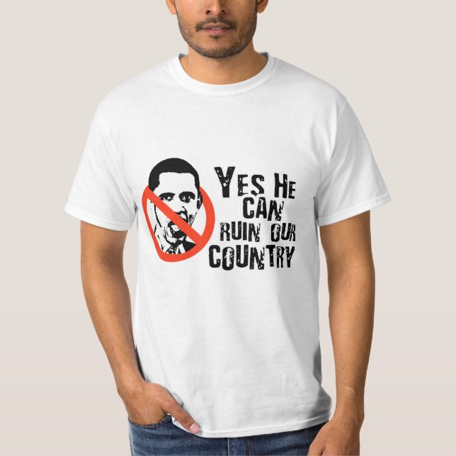 JA KANN ER UNSER LAND RUINIEREN T-Shirt (Vorderseite)
