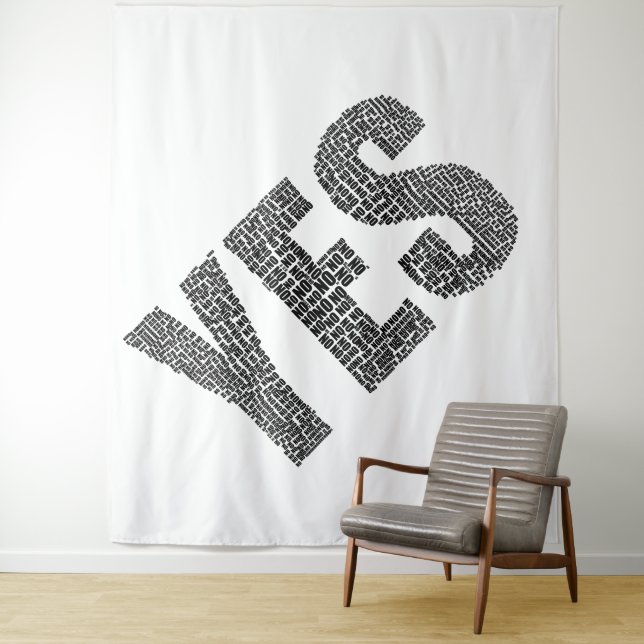Ja Kein Tapestry Wandteppich (Beispiel)
