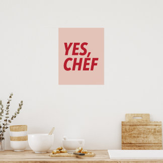 Ja, Koch Rot-Kunst-Printwerbung Poster