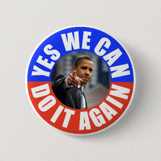 Ja können wir es tun wieder Obama runden Knopf Button