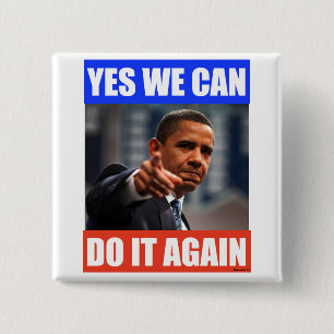 Ja können wir es wiederholen Obamawahl-Button 2012 Button