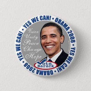 Ja können wir! Obama-Knopf Button