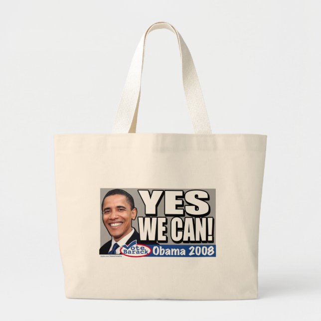 Ja können wir! Obama-Tasche Jumbo Stoffbeutel (Vorne)