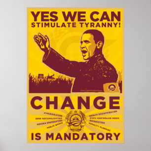JA KÖNNEN WIR: Regen Sie Tyrannei-Plakat an Poster