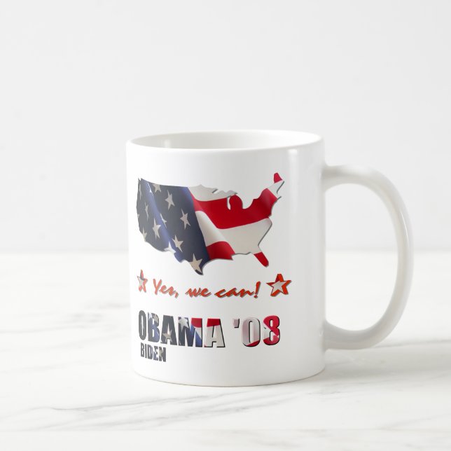 Ja können wir Tasse 2008 Obama Biden (Rechts)