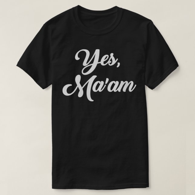Ja, Ma'am VNeck  T-Shirt (Design vorne)