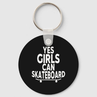 Ja Mädchen können Skateboard fahren - Lustiges Ska Schlüsselanhänger