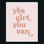 Ja Mädchen Sie können Vintagen Schriftart rückgäng Poster<br><div class="desc">Ja Mädchen Sie können Vintagen Schriftart rückgängig machen</div>