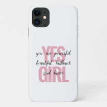 Ja Mädchen Sie sind schöne Motivierend Girl Print