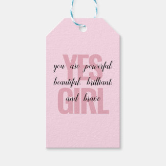 Ja Mädchen Sie sind schöne Motivierend Girl Print Geschenkanhänger