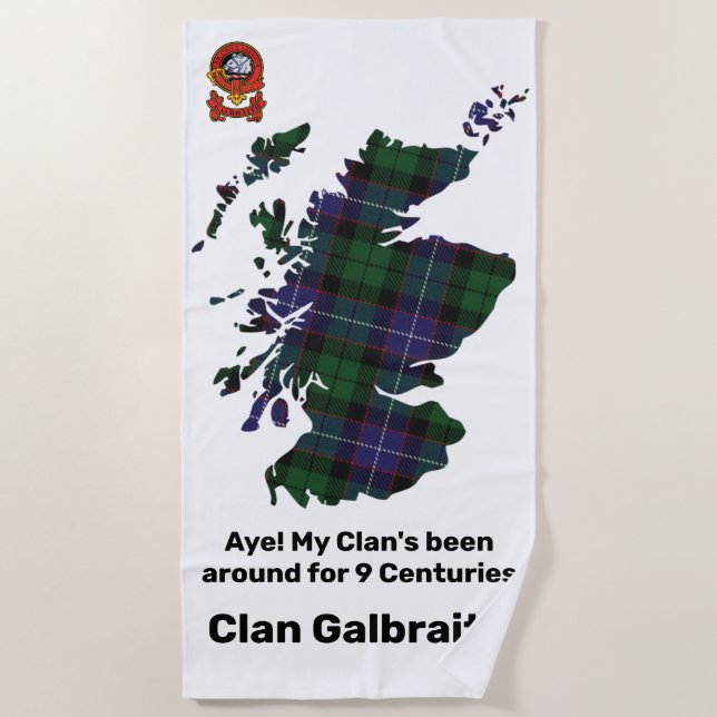 Ja! Mein Clan war bei Galbraith Beach Towel Strandtuch (Vorderseite)