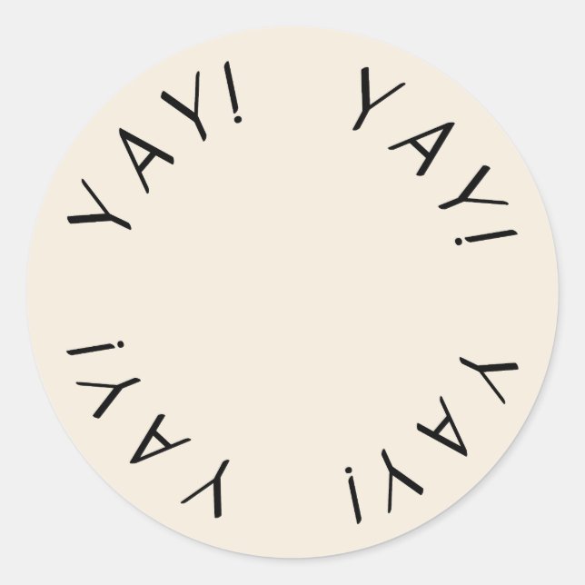 JA! Minimal einfaches Design Vielen Dank Sticker (Vorderseite)