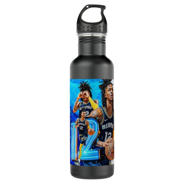 Ja Morant Dunk Poster Poster Edelstahlflasche (Vorderseite)