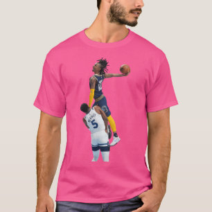 Ja Morant posterized Dunk auf Malik Beasley T-Shirt