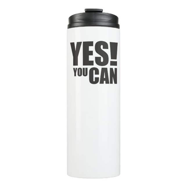 JA - Motivierend positives Angebotsdesign Thermosbecher (Vorderseite)