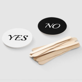Ja Nein Schwarz und Weiß Minimalistisch einfach Fächer