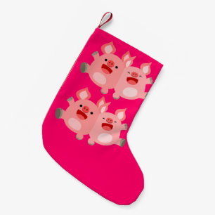 JA!! Niedlicher Cartoon-Schwein-WeihnachtsStrumpf Kleiner Weihnachtsstrumpf