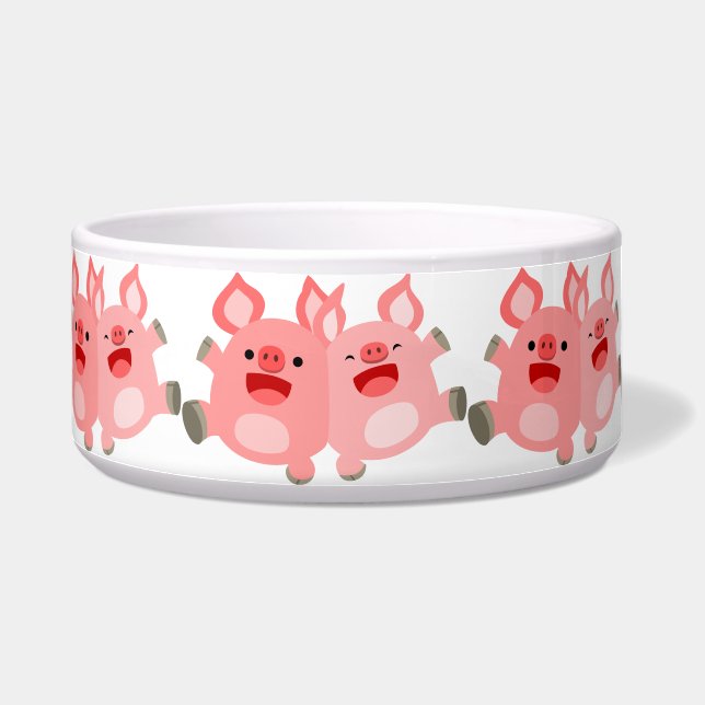 JA! Niedlicher Cartoon Schweine Haustiere Napf (Links)