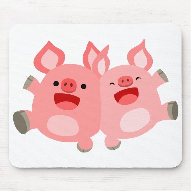 JA! Niedlicher Cartoon Schweine Mousepad (Vorne)