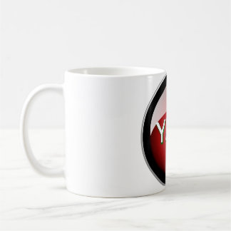 JA! Power Button - Red Gloss Edition Kaffeetasse