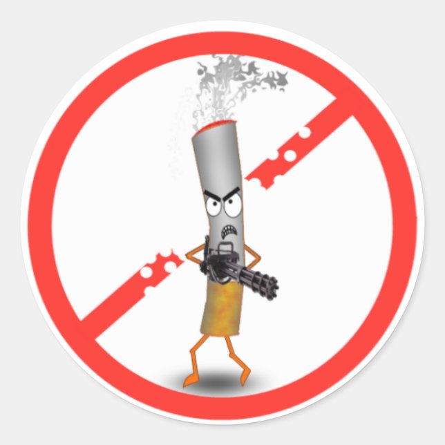 Ja rauchen runder aufkleber (Vorderseite)