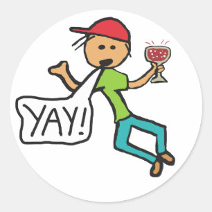 Ja! Runder Aufkleber