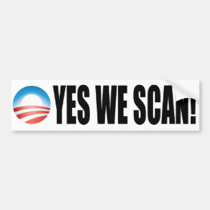 Ja scannen wir - AntiObama NSA Autoaufkleber