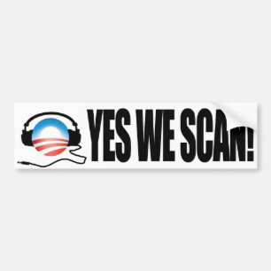 Ja scannen wir - AntiObama NSA Herumschnüffeln Autoaufkleber