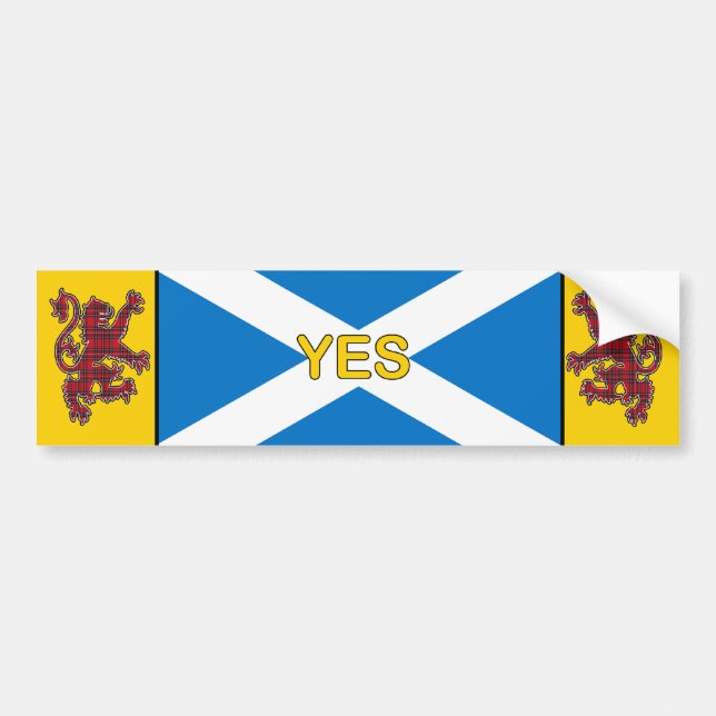 Ja Schottland-Flagge und zügelloser Autoaufkleber (Vorne)
