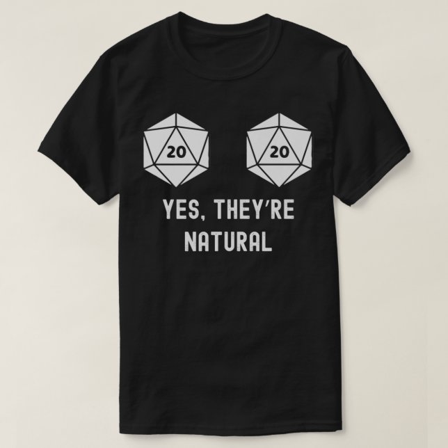 Ja, sie sind Natural Funny Nat 20 Dice Premium T-Shirt (Design vorne)