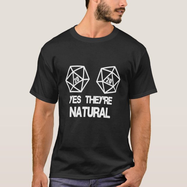 Ja, sie sind natürlich 20 D20 Würfel Rpg Gamer T-Shirt (Vorderseite)