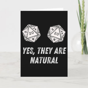 Ja, sie sind natürliche D20 20 Würfel Lustige Rpg Karte